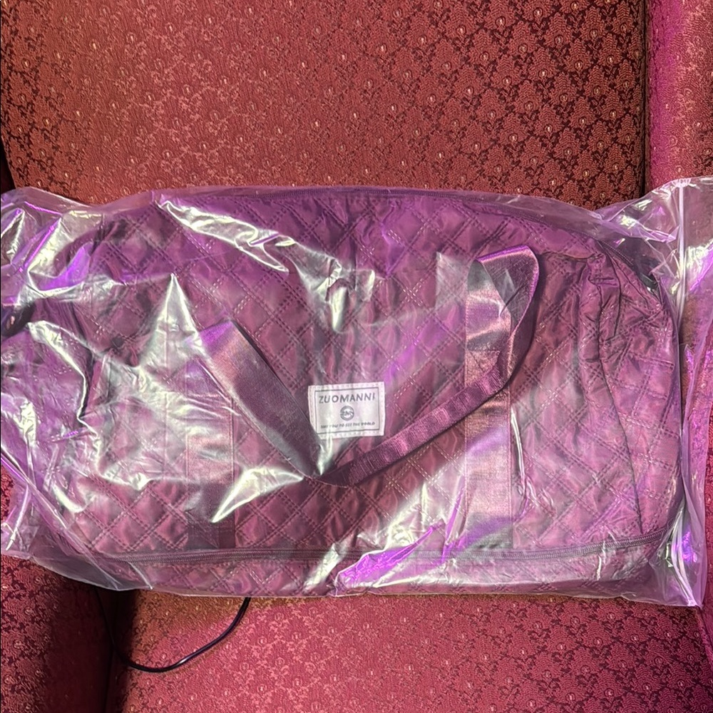 Purple Quilted Women's Duffle Bag